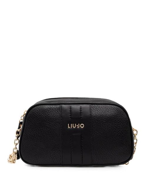 Liu Jo Black Small Pebbled-Effect Shoulder Bag