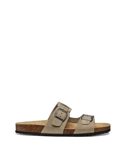 Geox White Ghita Buckle-Fastening Double-Strap Sandals for men