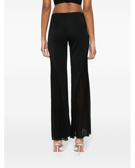 Pantalones con diseño de paneles Mugler de color Black