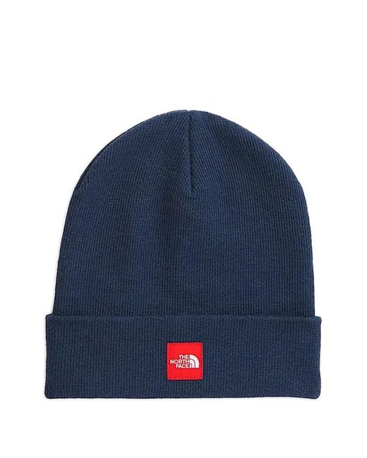 The North Face Blue Logo-Box Beanie for men