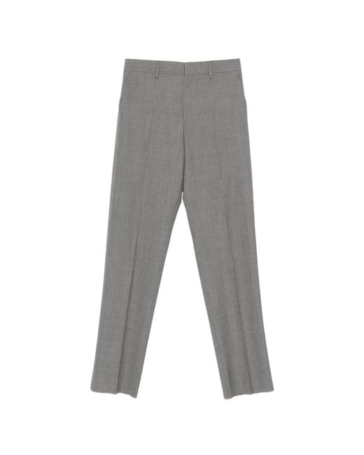 Moschino Gray Straight Trousers for men