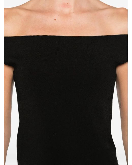 Jonathan Simkhai Black Dalton Off Shoulder Top