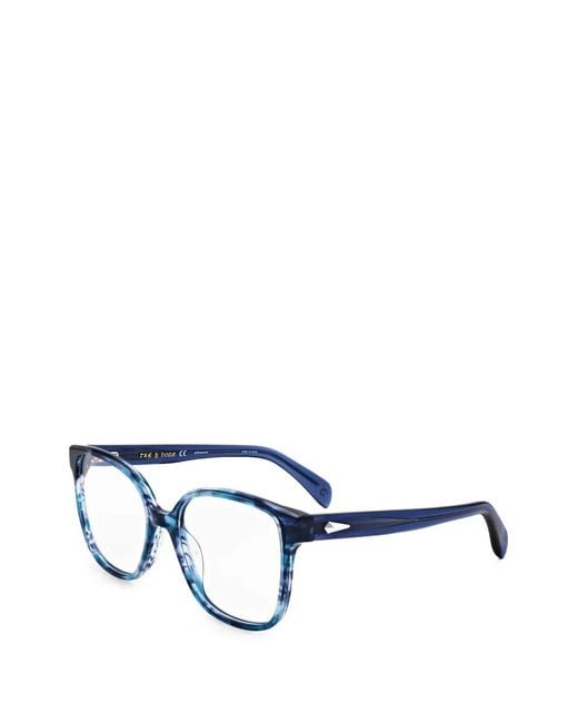 Rag & Bone Blue Brille Mit Eckigem Gestell