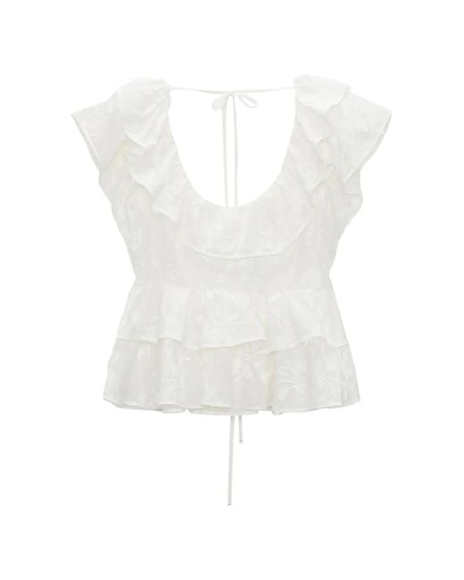 Dorothee Schumacher White Ruffled Top