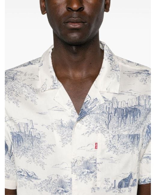 Levi's Gray Sunset Illustration-print Shirt for men