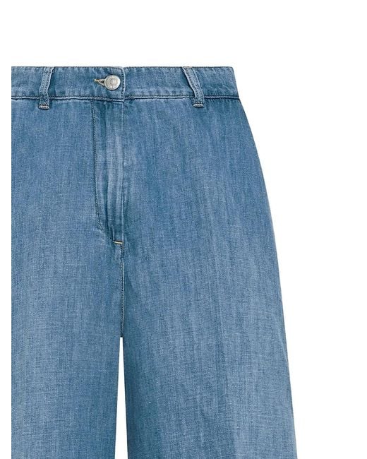 Seventy Blue Button Shorts