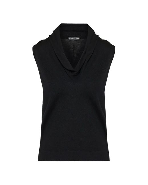 Tom Ford Mouwloze Top in het Black
