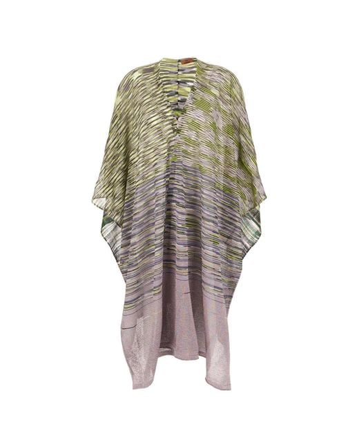 Missoni Natural Striped Knitwear Cape