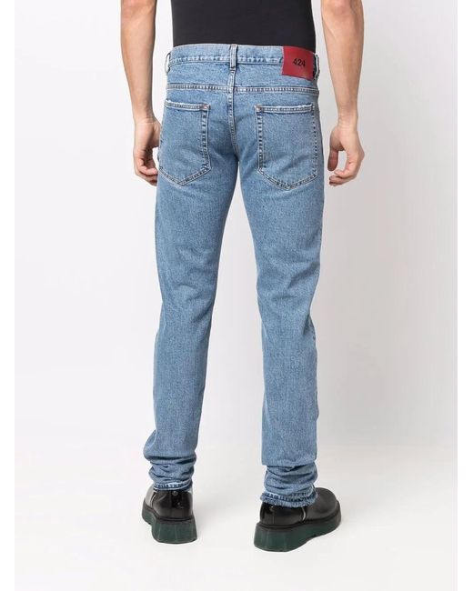 424 Blue Slim-Cut Denim Jeans for men