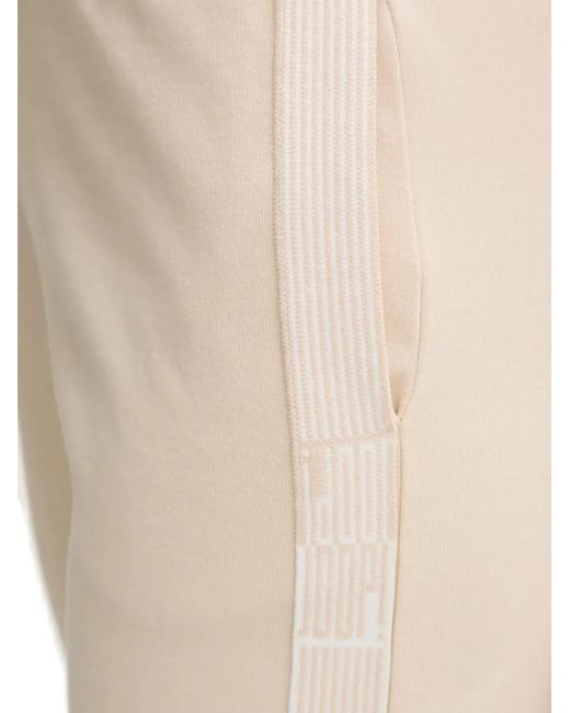 Joop! Natural Drawstring-Fastening Stripe-Detail Trousers