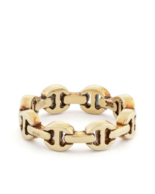 Hoorsenbuhs Metallic 18kt Yellow Gold Dame Tri Link Ring
