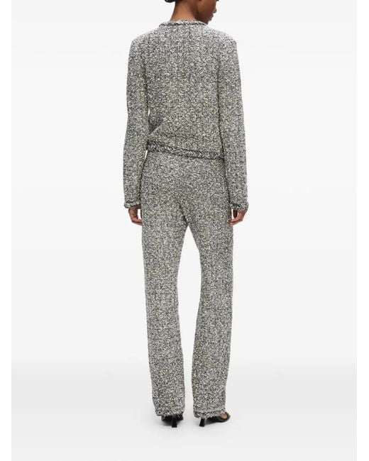Karl Lagerfeld Gray Boucle Knit Pants