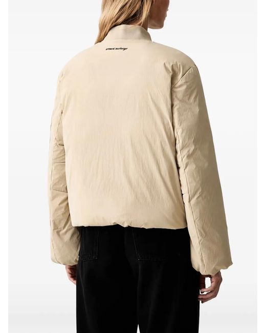 ARMANI EXCHANGE Natural Logo-Print Bomber Jacket