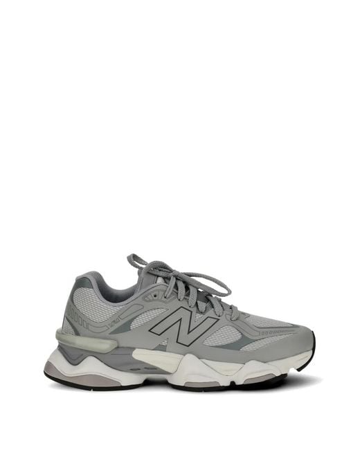 New Balance White 9060 Logo-Detail Sneakers