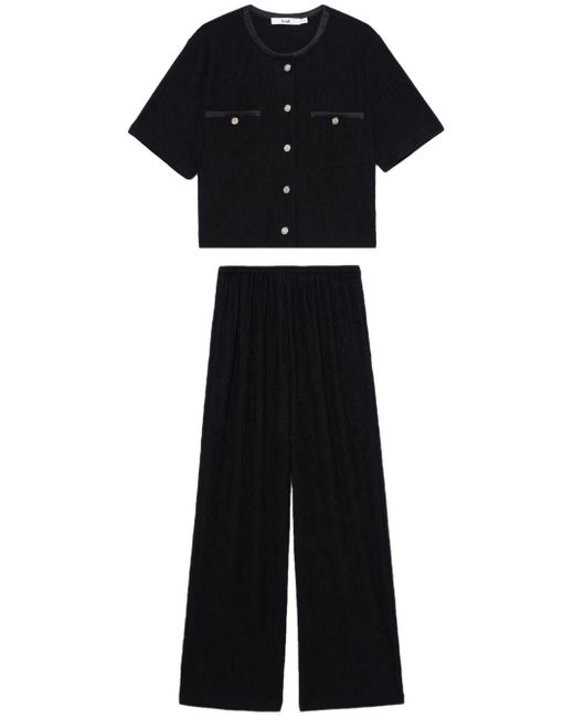 Set de pantalones con pliegues B+ AB de color Black