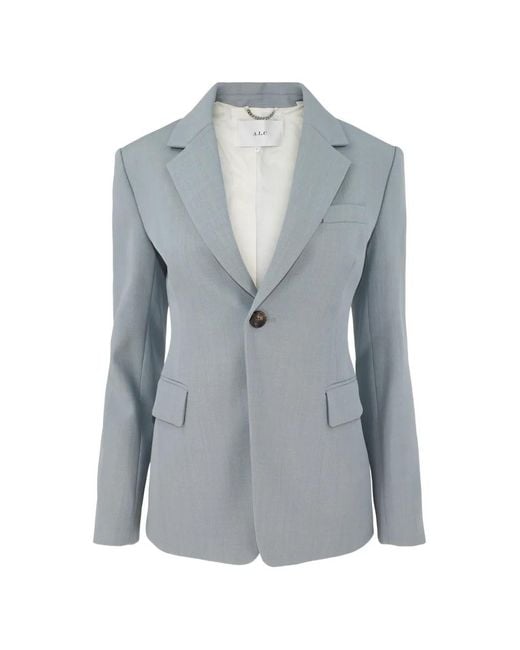 A.L.C. Blue Elza Notched-Lapel Blazer
