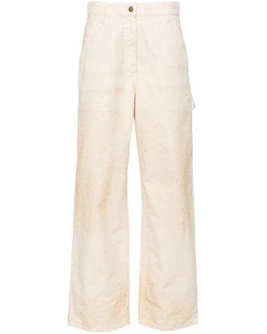 Pantalones anchos de talle alto Golden Goose Deluxe Brand de color Natural