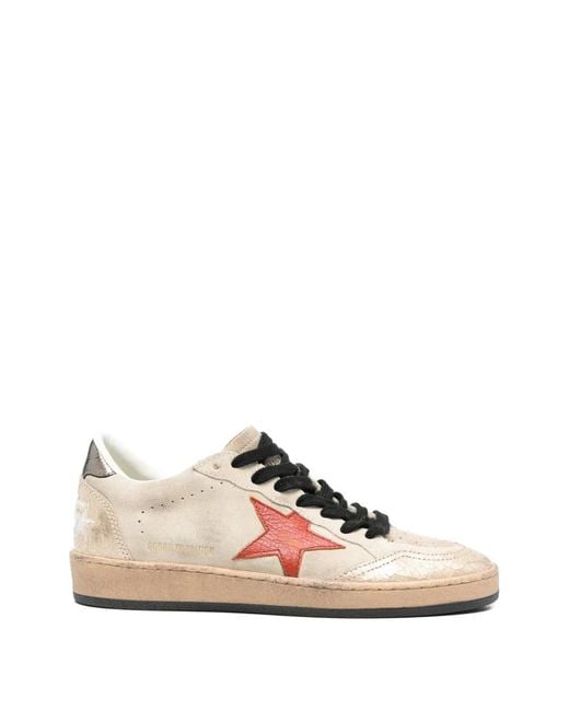 Golden Goose Deluxe Brand Pink Ball Star Suede Sneakers