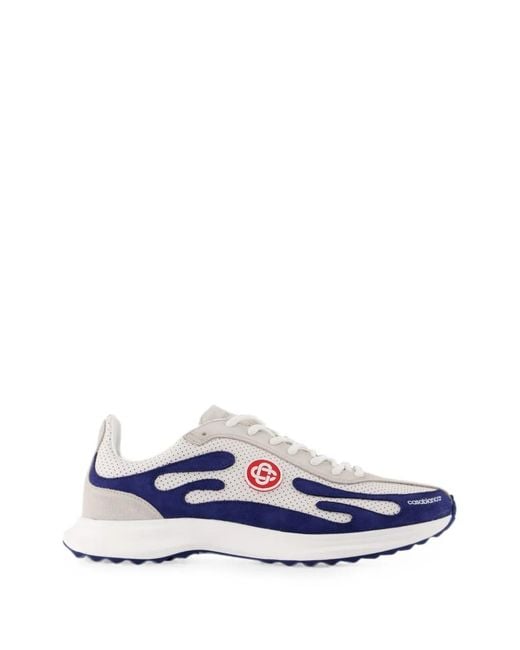 Casablanca White Stade Logo-Patch Sneakers for men