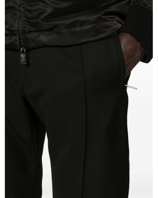 Emporio Armani Black Straight-leg Virgin Wool Trousers for men