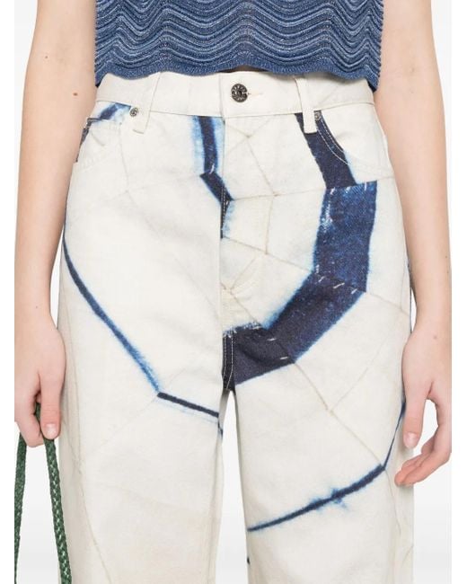 Sandro White X Louise Bourgeois Printed Jeans