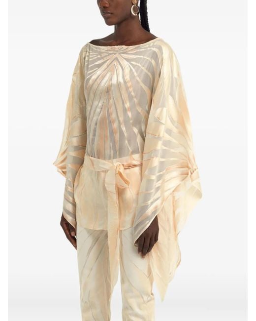 Roberto Cavalli Natural Satin Blouse