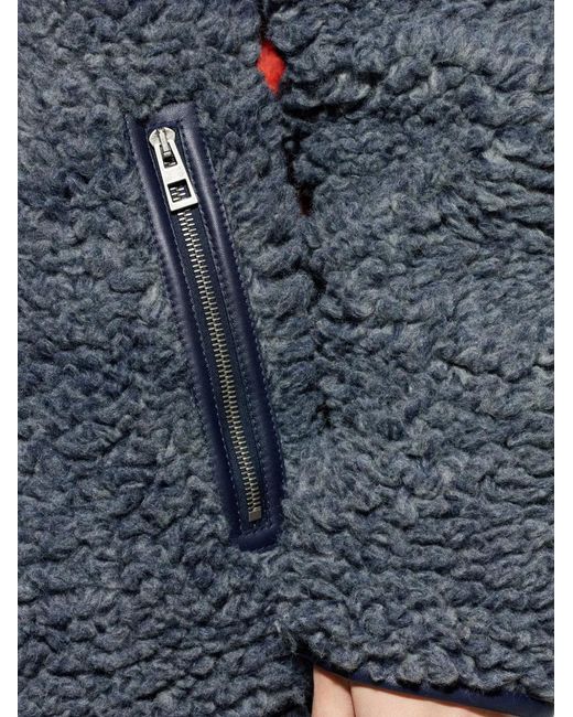 Loewe Blue Zip-Up Hooded Jacket for men