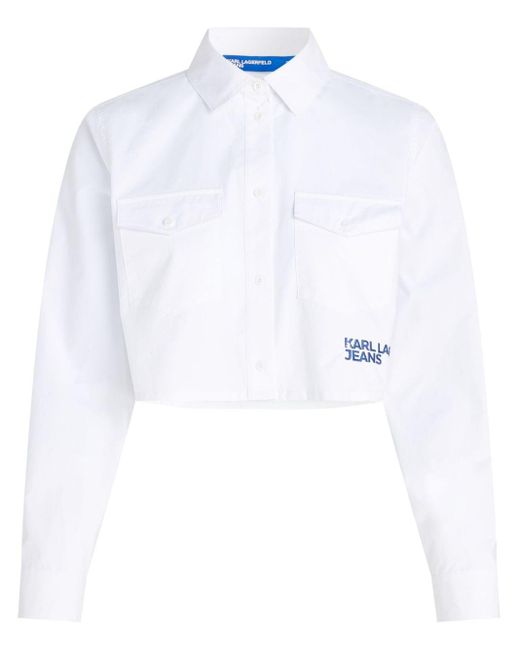 Camisa corta Karl Lagerfeld de color White