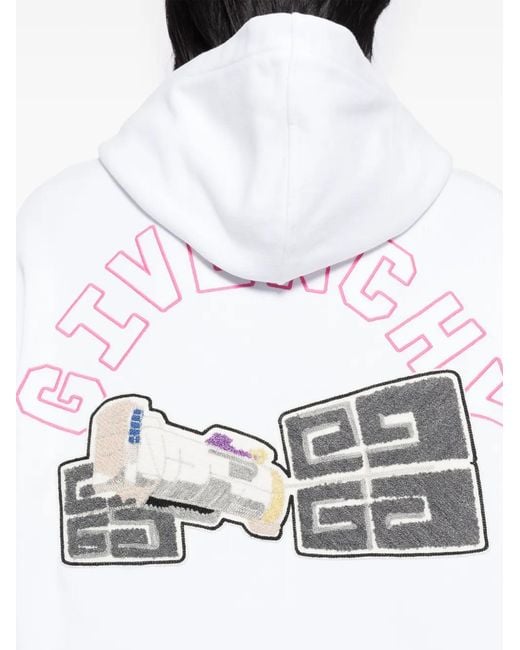 Givenchy White Appliqué Hoodies