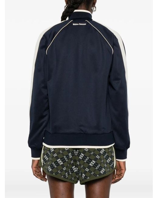 Wales Bonner Blue Motion Full-Zip Sweatshirt