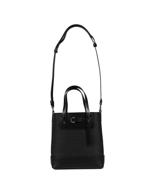 Maison Margiela Black Pebbled Top Handle Shoulder Bag for men