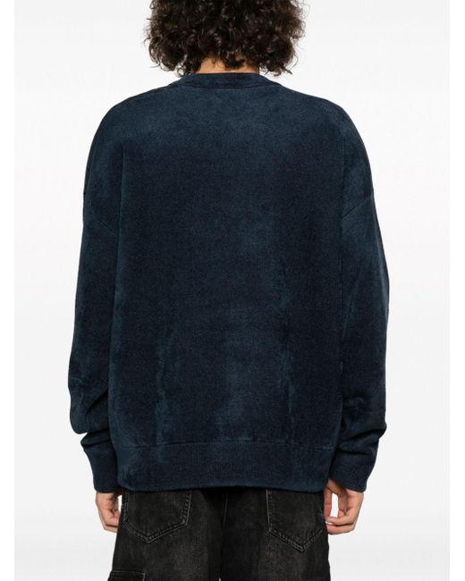 DIESEL Sweater Met Logo-jacquard in het Blue voor heren