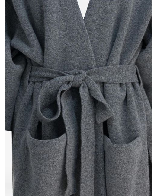 Sa Su Phi Gray Pockets Belted Coat