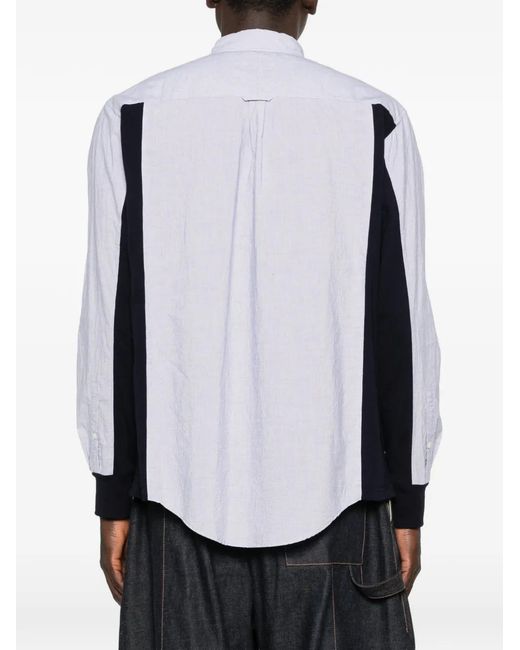 Undercover Blue Panelled Shirt for men