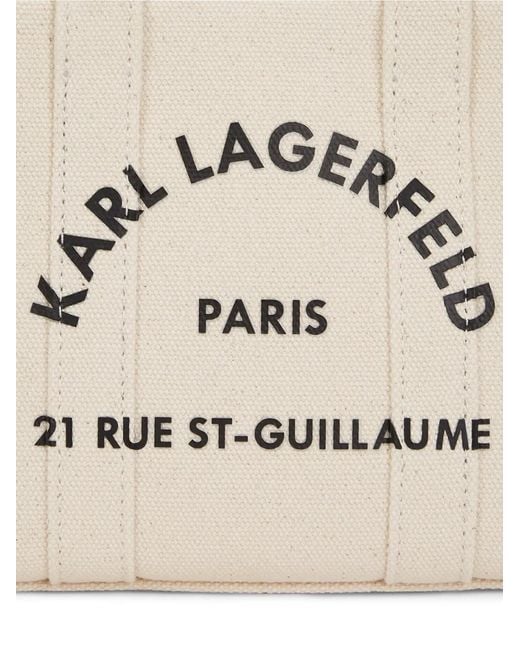 Karl Lagerfeld White Mini Rue St-Guillaume Tote Bag