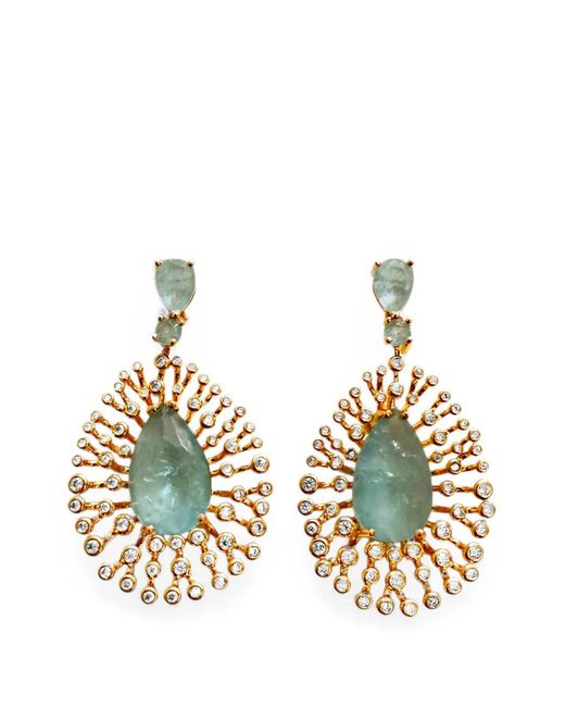 Hzmer Jewelry Metallic Mirage Drop Earrings
