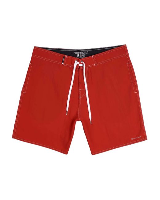 メンズ Osklen ドローストリング ショートパンツ Red