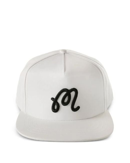 Malbon Golf White Baseballkappe Mit Logo-Stickerei