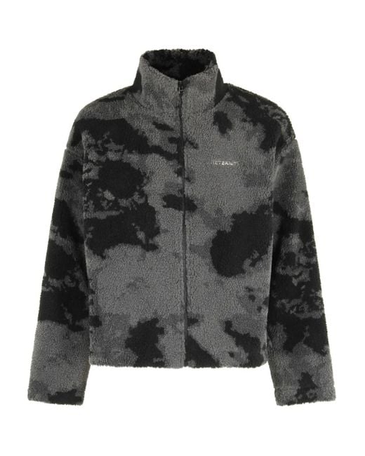 RETERNITY Black Zipped High-Neck Jacket for men