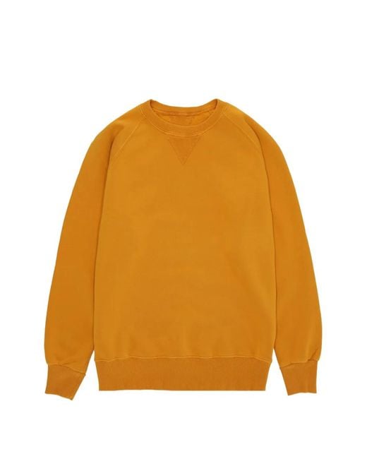 Fortela Orange Raglan Crew Neck Sweatshirt for men