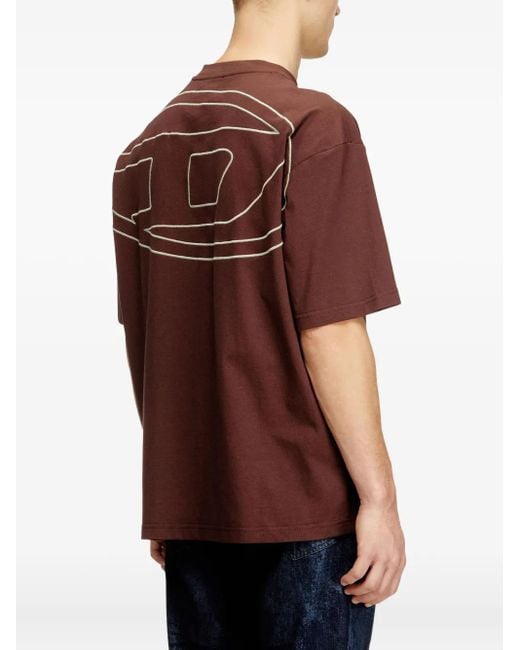 DIESEL T-Boggy-Megoval-D Embroidered Logo T-Shirt for men