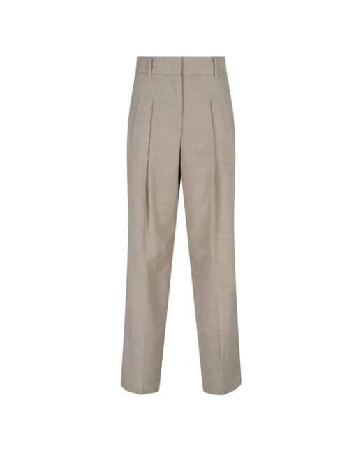 Frankie Shop Gray Gelso Pleated Trousers