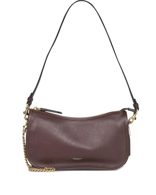 COACH Purple Waverly Shoulder Bag With Embossed Logo