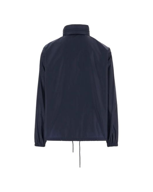Saint Laurent Blue High-Collar Zip Jacket for men