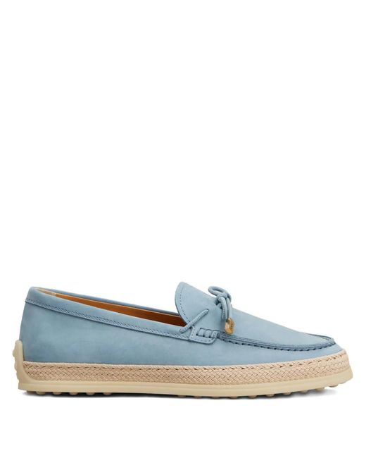 Tod's Blue Loafer Mit Flechtborten