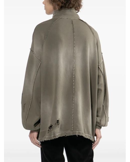 FIVE CM Green Distressed Sweatshirt for men