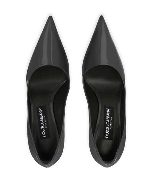 Dolce & Gabbana Black Shiny Leather Pumps