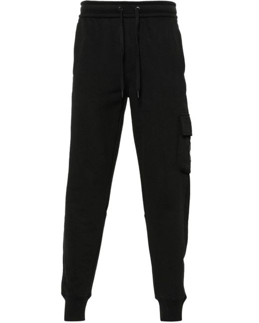Calvin Klein Black Logo-patch Cotton Track-pants for men