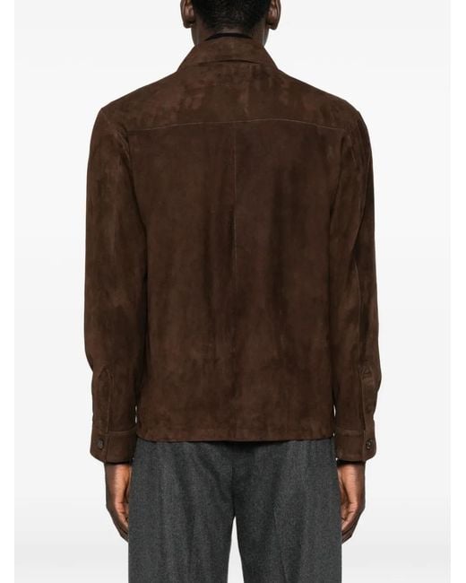 Arma Brown Dino Suede Jacket for men