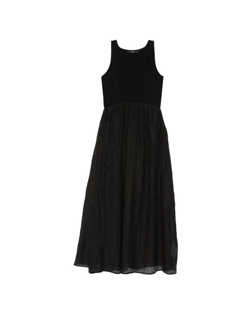 Seventy Geribbelde Jurk in het Black